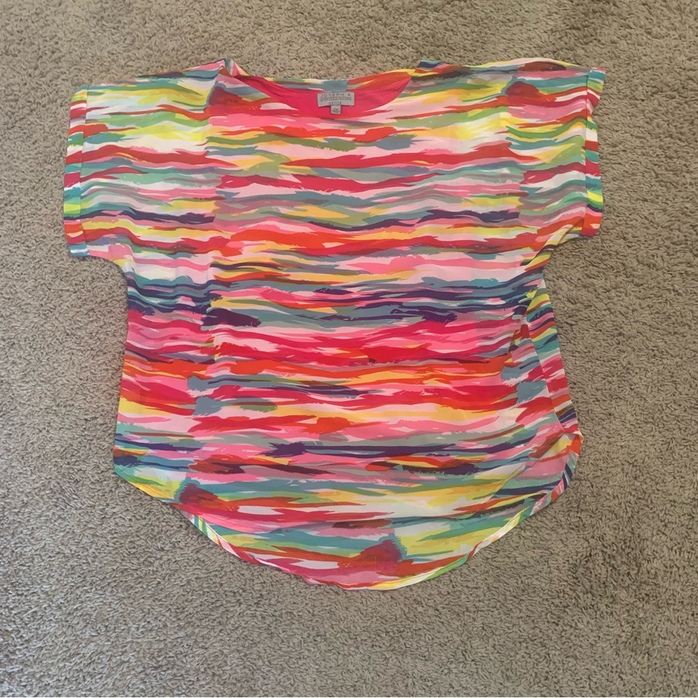 Joseph A. Fun Print Blouse Petite Medium